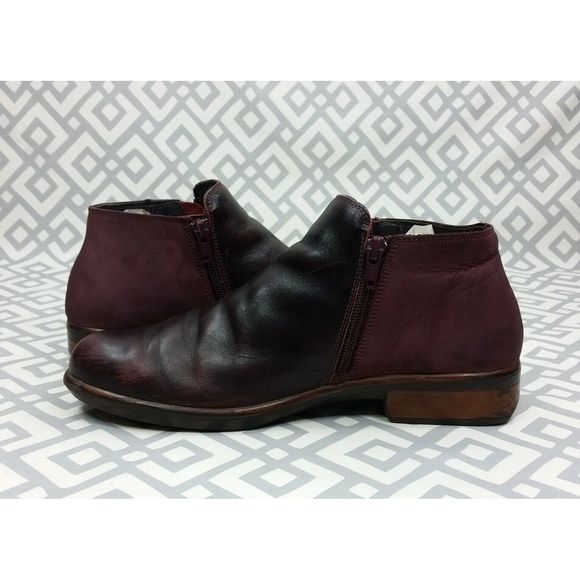 NAOT Helm Side-Zip Ankle Booties Leather Boots 9 - Picture 5 of 12